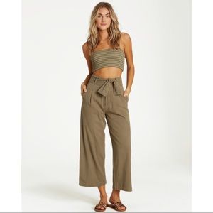 NWT BILLABONG - NOW OR NEVER cropped wide leg pant
